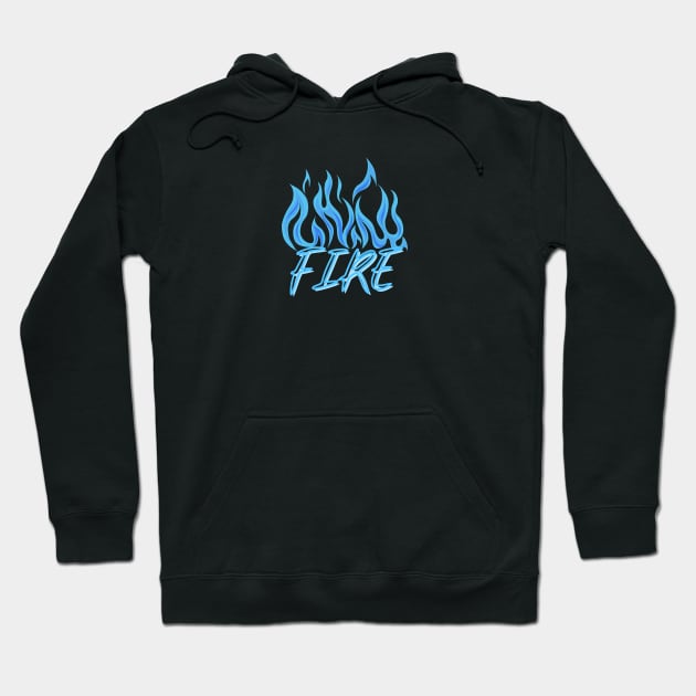 Blue Fire Hoodie by Just In Tee Shirts